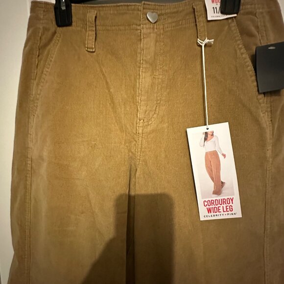 Corduroy Wide Leg Pants Celebrity Pink Tan Size 11/30 - Picture 7 of 11